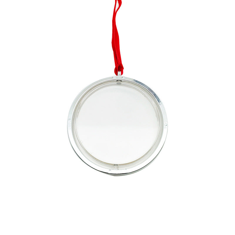 New Sublimation Christmas Ornament | Blank Rotating MDF Round Hanging Decoration | DIY Heat Transfer Holiday Gift