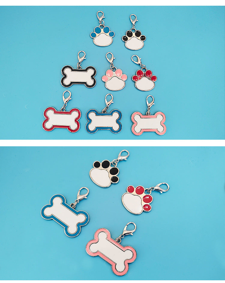 Custom Pet ID Tag – DIY Dog & Cat Collar Name Tag, Engraved Pendant for Small & Medium Pets, Personalized Pattern Printing Available