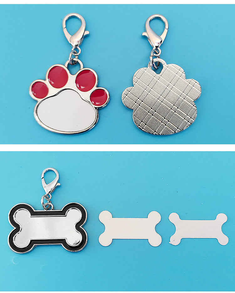 Custom Pet ID Tag – DIY Dog & Cat Collar Name Tag, Engraved Pendant for Small & Medium Pets, Personalized Pattern Printing Available