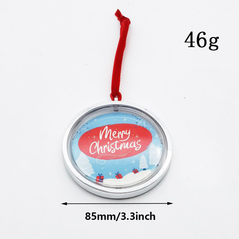 New Sublimation Christmas Ornament | Blank Rotating MDF Round Hanging Decoration | DIY Heat Transfer Holiday Gift