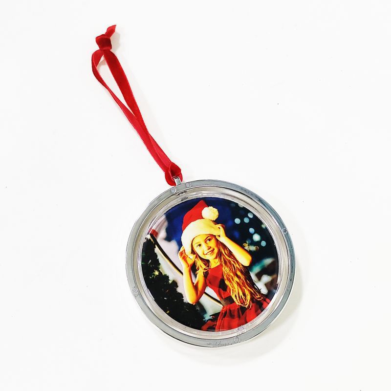 New Sublimation Christmas Ornament | Blank Rotating MDF Round Hanging Decoration | DIY Heat Transfer Holiday Gift
