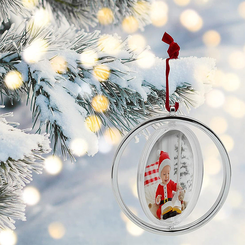 New Sublimation Christmas Ornament | Blank Rotating MDF Round Hanging Decoration | DIY Heat Transfer Holiday Gift